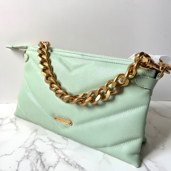 Rebecca Minkoff Handbags - New Rebecca Minkoff Leather Edie Maxi Crossbody Shoulder Bag Mint Green